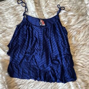 F r e e  P e o p l e • Vintage bohemian ruffle swing tank top